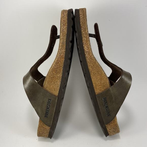 Birkenstock Gizeh Slide Sandal Womens Size 40 US Size 9-9.5 Brown Bronze - Picture 6 of 9